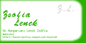 zsofia lenck business card