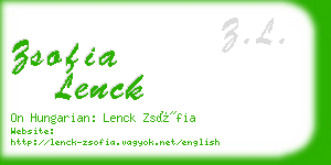 zsofia lenck business card